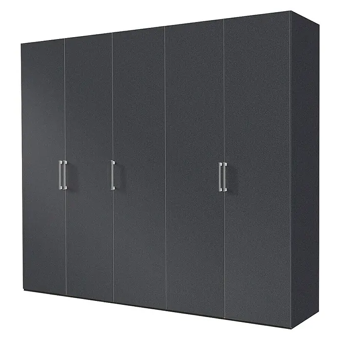 Express Möbel Drehtürschrank Brooklyn - L x B x H: 58 x 250 x 216 cm, Graphit, Ohne Spiegel - Rechte Seitenansicht