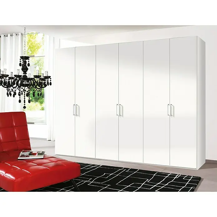 Express Möbel Drehtürschrank Brooklyn - L x B x H: 58 x 300 x 216 cm, Weiß, Ohne Spiegel - Detailaufnahme