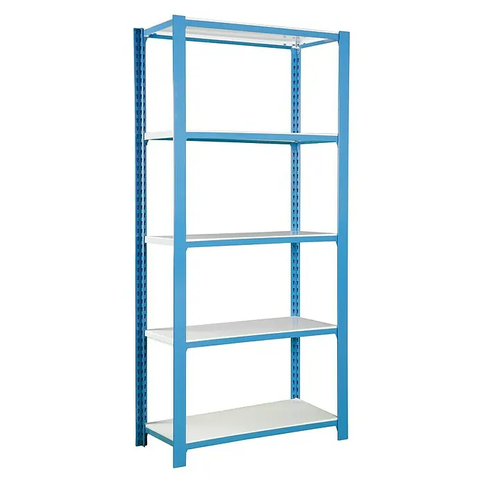 Simonrack Simonoffice Aktenregal Officlick - L x B x H: 40 x 90 x 210 cm, Traglast: 200 kg/Boden, Anzahl Böden: 5 Stk., Blau/Weiß - Ansicht von oben