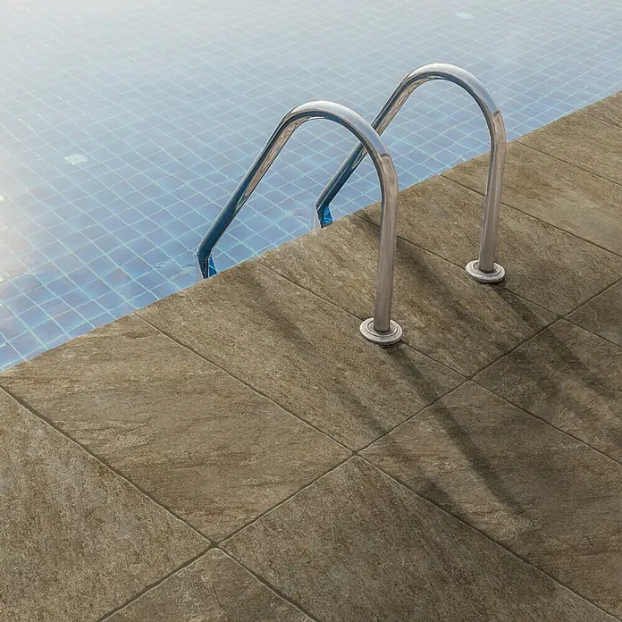 Terrassenfliese Cera 2.0 - 40 x 80 x 2 cm, Antico Quarzite Mix, Matt - Ansicht von oben