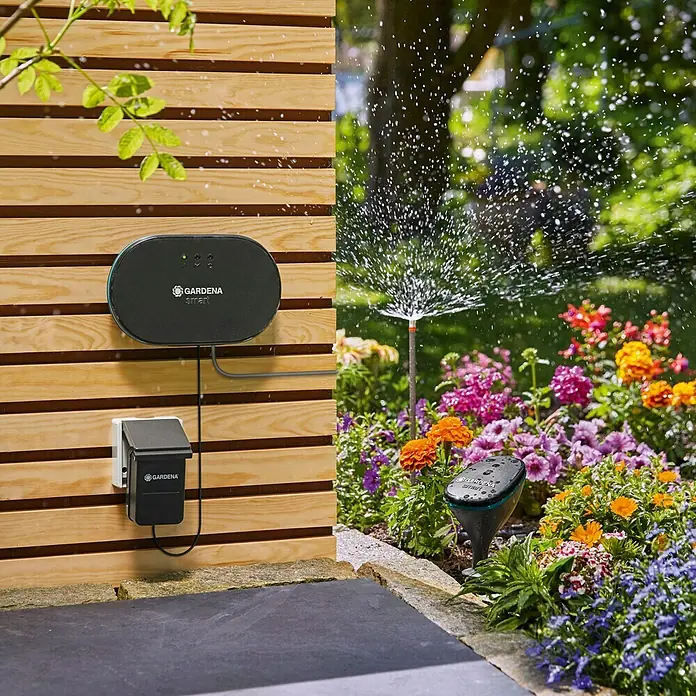 Gardena Smart system Bewässerungssteuerung Irrigation Control - Geeignet für: 24 V Bewässerungsventile - Das Gardena Smart System zur intelligenten Gartenbewässerung mit Steuerzentrale und Sensor für eine effiziente Bewässerung.