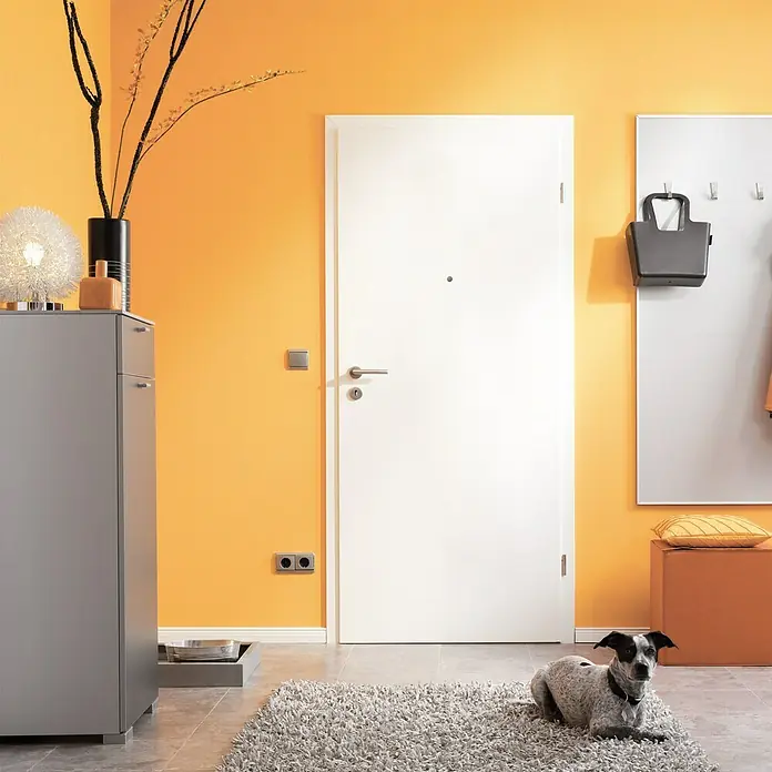 Kilsgaard Wohnungseingangstür Typ 52 SK1 KK2 - Klimaklasse II, DIN Anschlag: Rechts, 860 x 1.985 mm, Weiß - Stimmungsaufnahme
