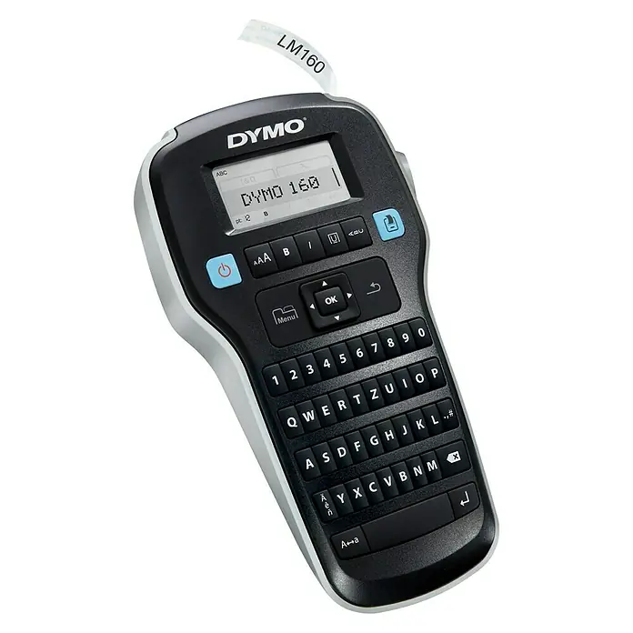 Dymo Beschriftungsgerät LabelManager 160 - L x B x H: 62 x 118 x 49 mm, Passend für: Dymo Beschriftungsband D1 - Vorderansicht