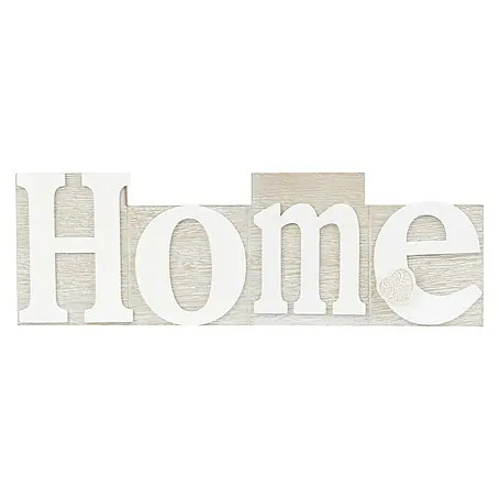 Letra Colgante Home marrón y blanco