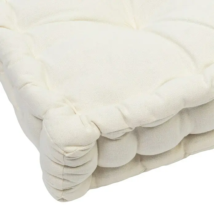 Cojín para asiento - 80 x 60 x 10 cm, Crudo, 100% algodón
