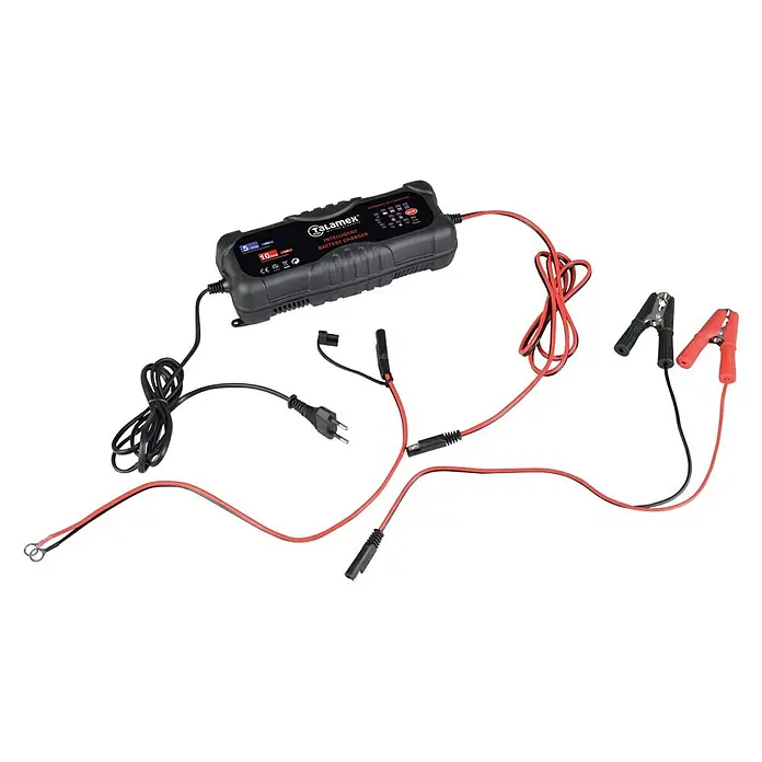 Talamex Batterie-Ladegerät - Ladestrom: 10 A, Geeignet für: Batterien mit 12/24 V Spannung - Ansicht von oben