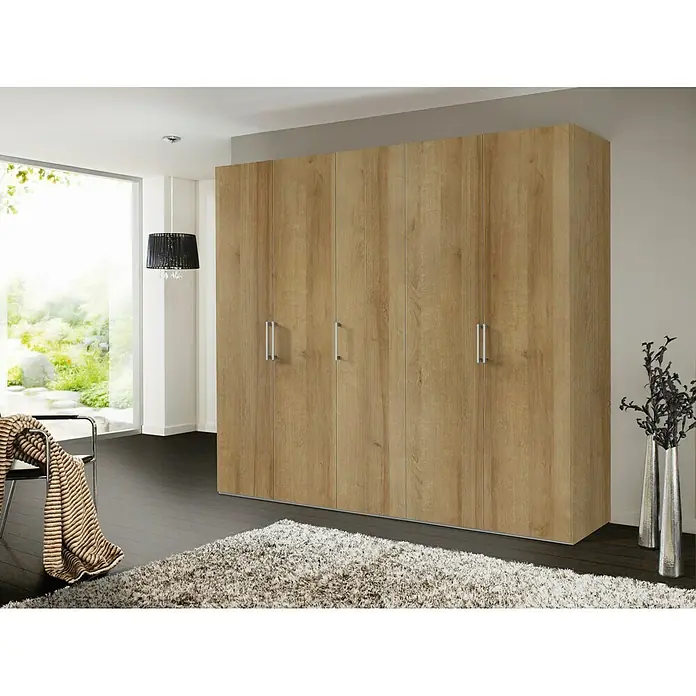 Express Möbel Drehtürschrank Brooklyn - L x B x H: 58 x 250 x 216 cm, Riviera Eiche, Ohne Spiegel - Stimmungsaufnahme