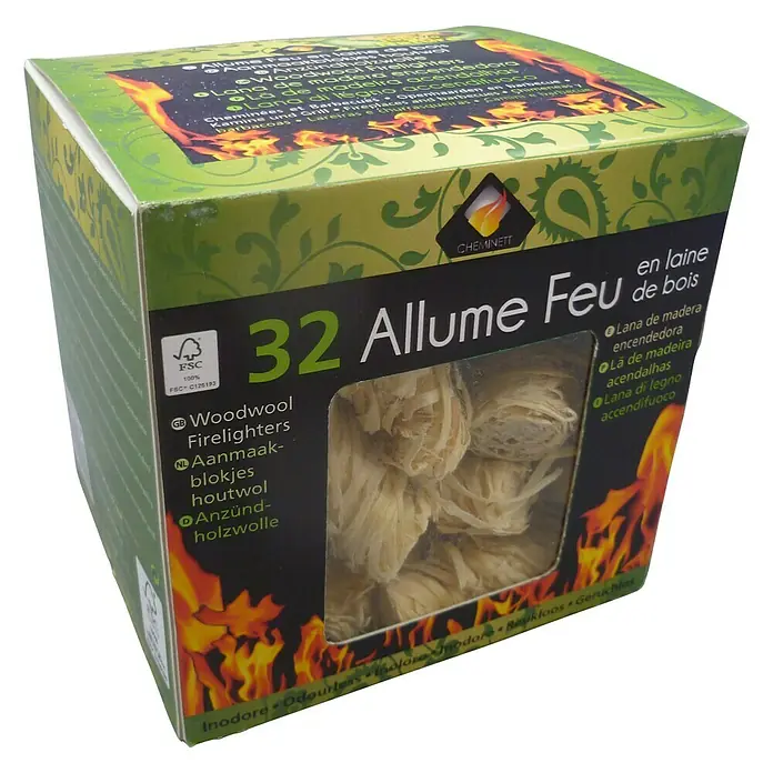 Virutas para encendido ecológicas - 32 uds.