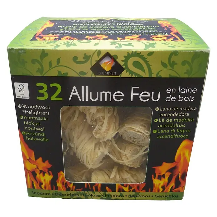 Virutas para encendido ecológicas - 32 uds.