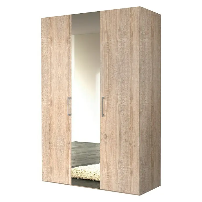 Express Möbel Drehtürschrank Brooklyn - L x B x H: 58 x 150 x 216 cm, Sonoma Eiche, 1 Spiegel - Rechte Seitenansicht