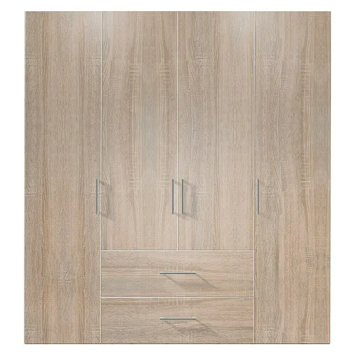Express Möbel Kleiderschrank Brooklyn - L x B x H: 58 x 200 x 216 cm, Sonoma Eiche, Ohne Spiegel, Anzahl Schubladen: 2 Stk. - Vorderansicht