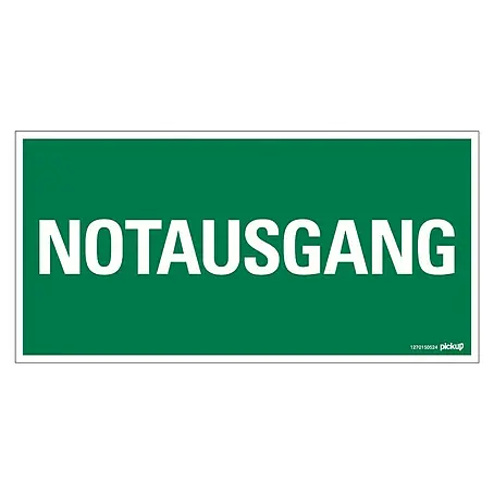 Pickup  Fluchtwegschild