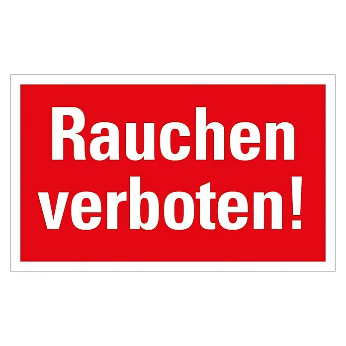 Pickup Verbotsschild - Motiv: Rauchverbot, L x B: 33 x 20 cm - Draufsicht
