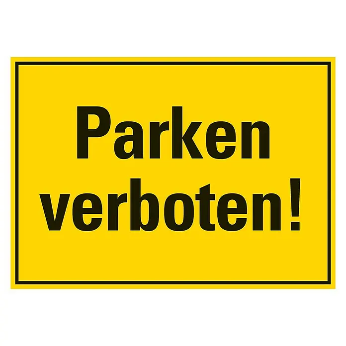 Pickup Verbotsschild - L x B: 35 x 25 cm, Parken verboten - Draufsicht
