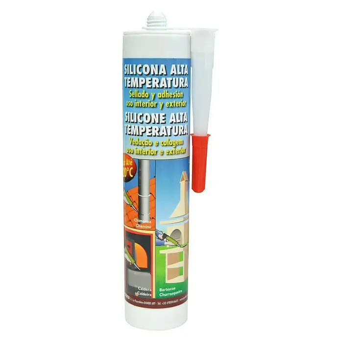 Silicona de alta temperatura - 310 ml, Negro