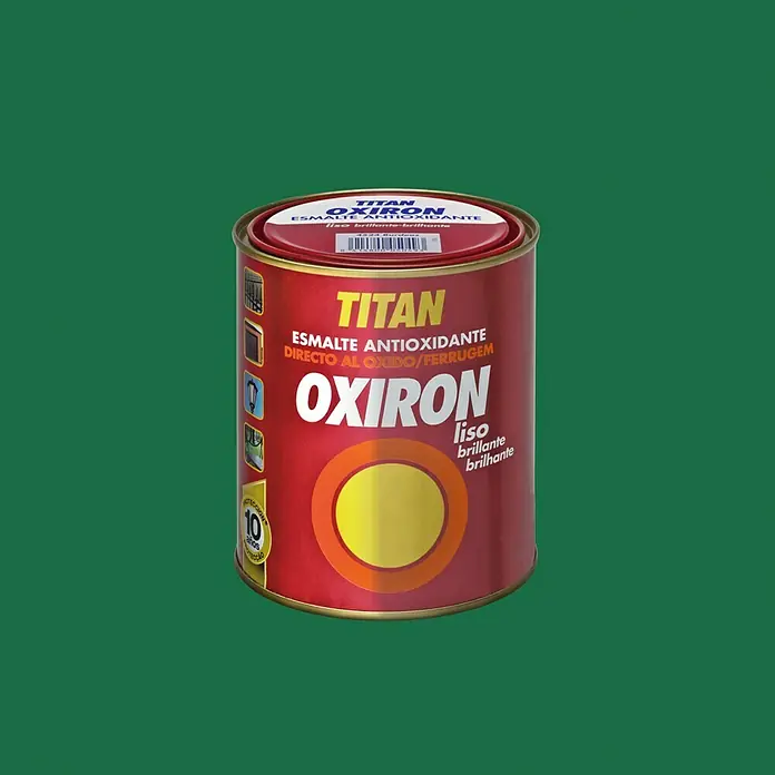 Oxiron Esmalte para metal - Verde bosque, 750 ml, Brillante, Base solvente
