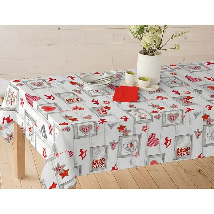 Mantel para mesa a metros Natal - Ancho: 140 cm, Multicolor