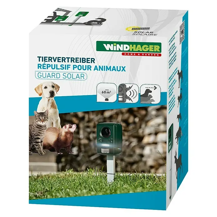 Windhager Tiervertreiber Guard Solar - Wirkungsbereich: 60 m² - Linke Seitenansicht