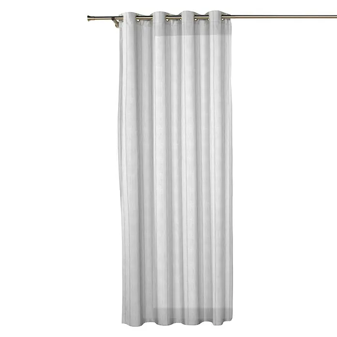 Visillo para ventana Hiba - 140 x 270 cm, 79% poliéster - 21% lino, Blanco