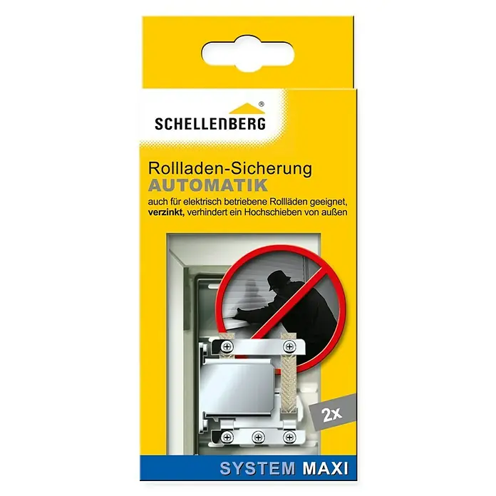 Schellenberg Hochschiebesicherung - Geeignet für: Rollladen-Maxi-Systeme, 2 Stk. - Vorderansicht