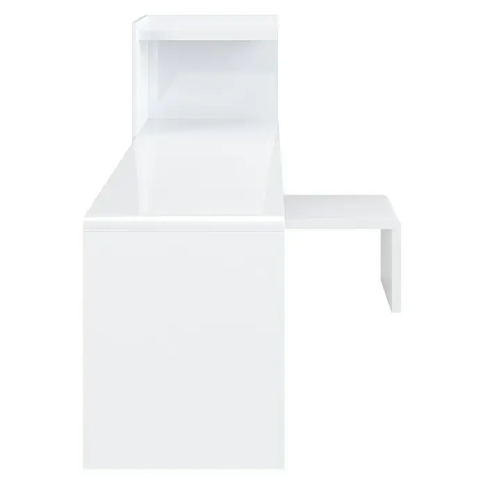 Phönix Atlanta Schreibtisch - L x B x H: 350 x 142 x 118,2 cm, Weiß - Linke Seitenansicht