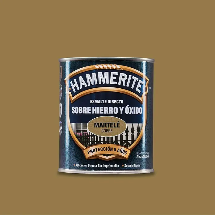 Hammerite Esmalte para metal Hierro y Óxido - Cobre, 750 ml, Martelé
