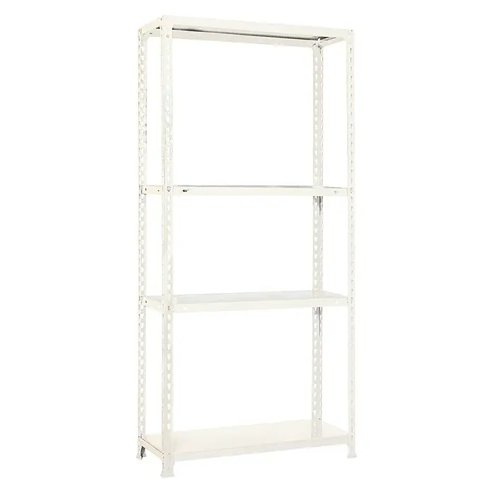 Simonrack Simonclick Metallregal - L x B x H: 40 x 80 x 160 cm, Traglast: 150 kg/Boden, Anzahl Böden: 4 Stk., Stecken, Weiß