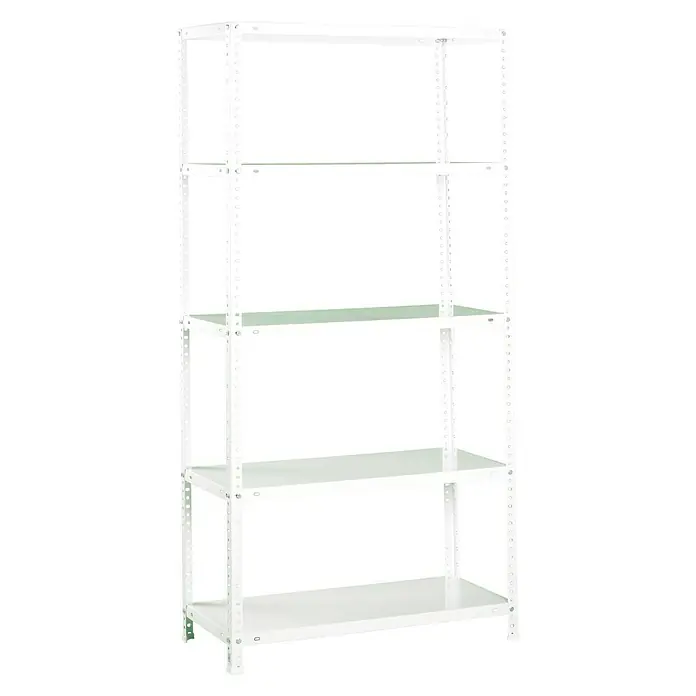 Simonrack Comfort Estantería metálica Plus - L x An x Al: 30 x 100 x 200 cm, Capacidad de carga: 100 kg/balda, Número de baldas: 5 ud., Atornillado, Blanco