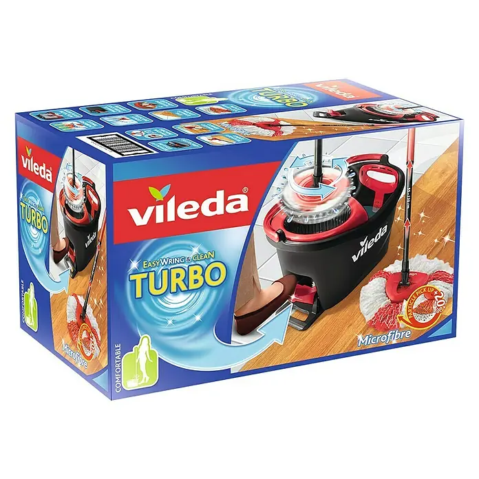 Vileda Easy Wring+Clean Wischmop-Set SuperMocio - Mikrofaser, 5 -tlg.