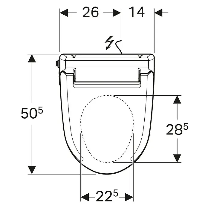 Geberit Dusch-WC-Sitz AquaClean 4000 - Weiß