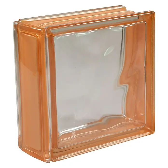 Fuchs Design Perfil de bloques de vidrio - Naranja, 18 x 8 cm, Vidrio - Producto en uso