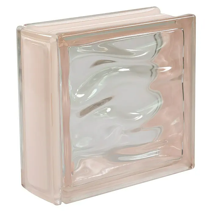 Fuchs Design Perfil de bloques de vidrio - Rosa, 18 x 8 cm, Vidrio - Producto en uso