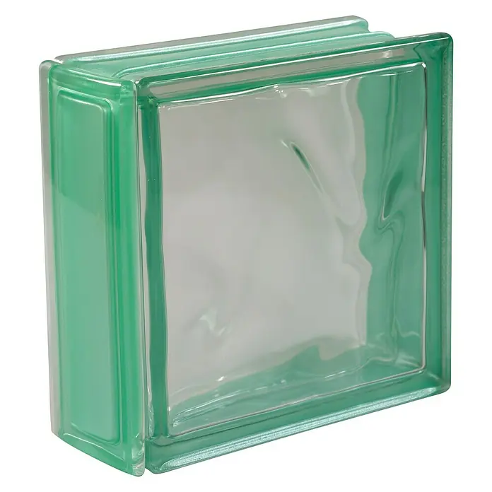 Fuchs Design Perfil de bloques de vidrio - Esmeralda, 18 x 8 cm, Vidrio - Producto en uso