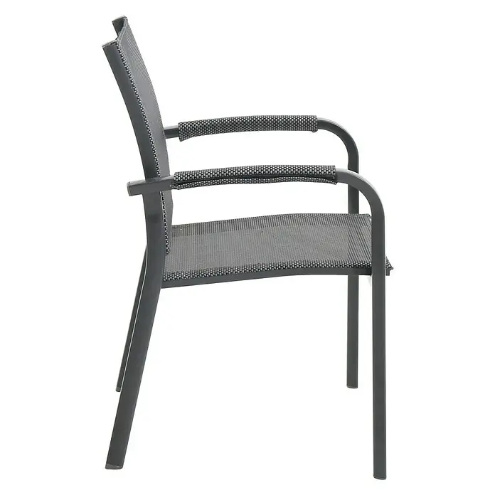 Sunfun Maja Silla apilable - Antracita, L x An x Al: 59 x 59,5 x 88 cm