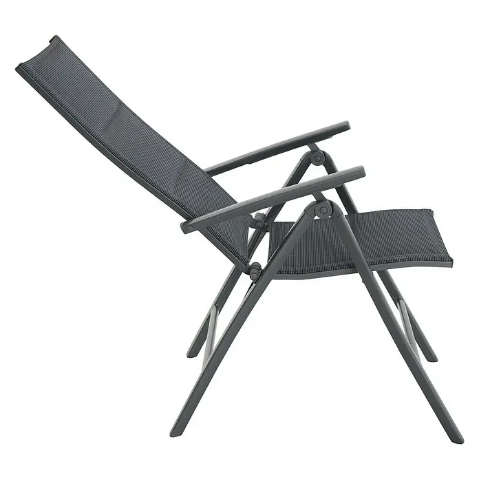 Sunfun Maja Sillón de posiciones - Color: Antracita, Plateado, Ancho: 61 cm