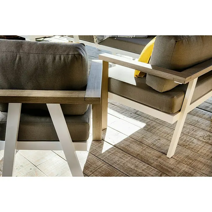 Sunfun Conjunto de muebles Morgana - 4 piezas, Marrón/Blanco