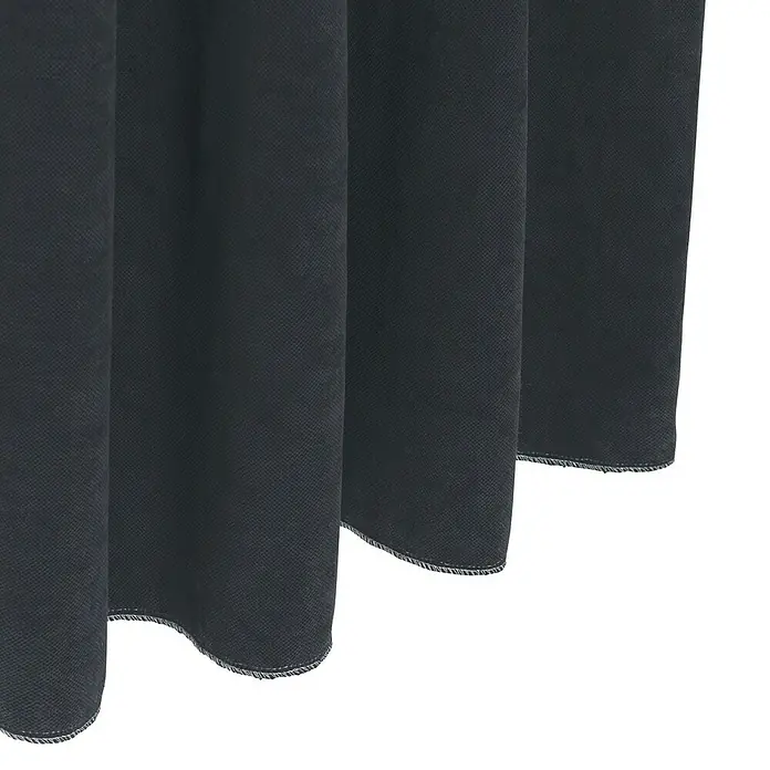 Cortina con ollaos Derby - 140 x 270 cm, 100% poliéster, Negro
