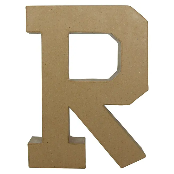 Décopatch Letra de cartón Fantasía - Motivo: R, Cartón, L x An x Al: 22 x 5 x 30 cm
