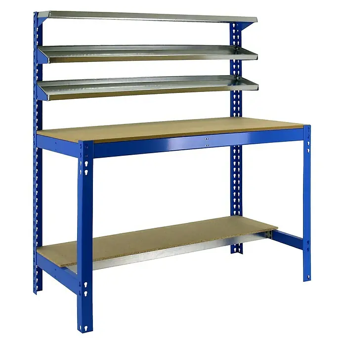 Simonrack Simonwork Werkbank BT-1 900 - L x B x H: 91 x 61 x 144,5 cm, Anzahl Schubladen: 0 Stk., Blau - Ansicht von oben