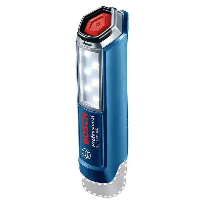 Bosch Professional LED-Arbeitsleuchte GLI 12V-300 - 12 V, Ohne Akku, Lichtstrom: 300 lm - Linke Seitenansicht
