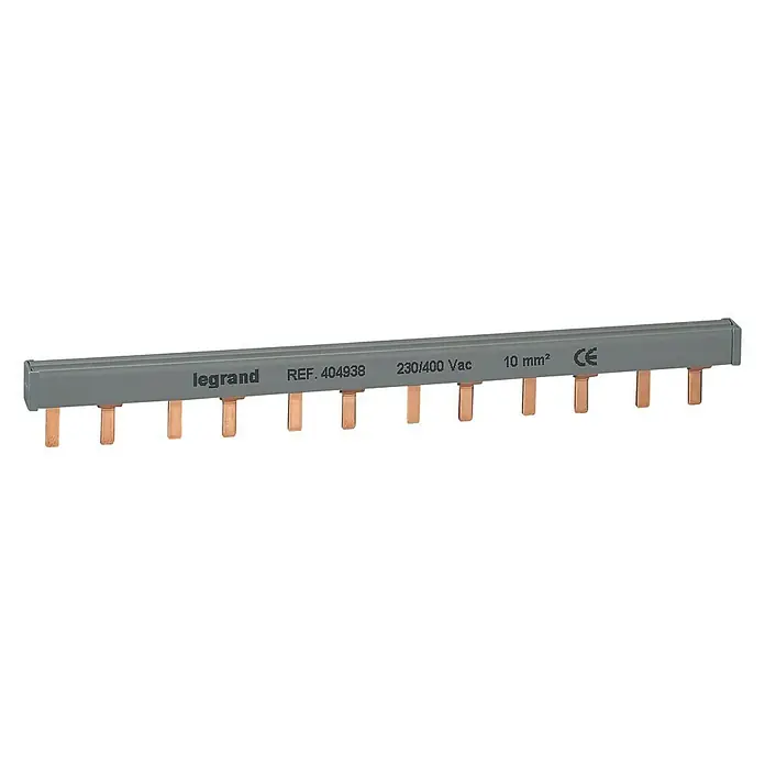 Legrand Peine de distribución eléctrica bipolar - Fase + Neutro, 10 mm²