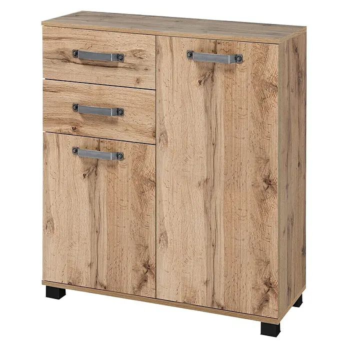 Schildmeyer Milan Unterschrank - 81 x 32 x 95 cm, Wotaneiche - Rechte Seitenansicht