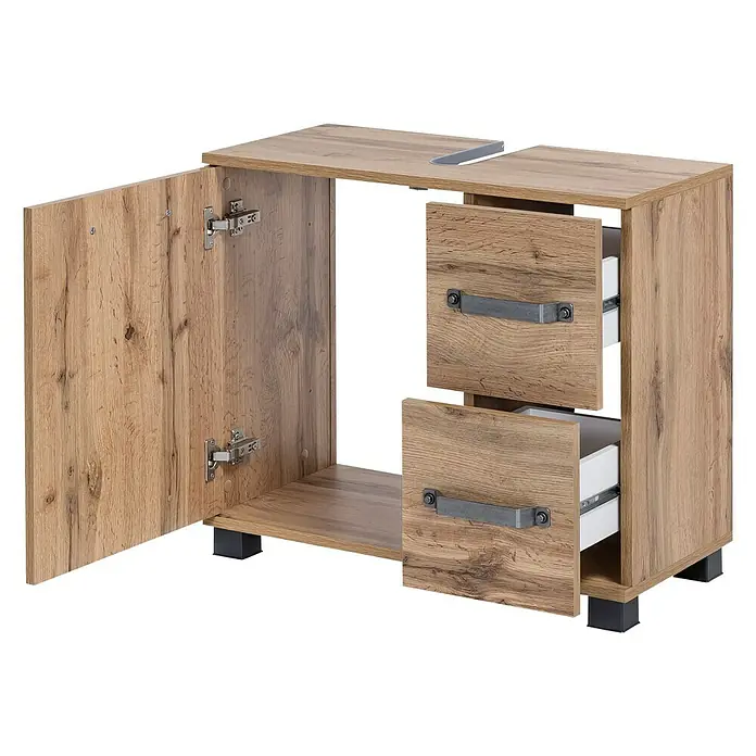 Schildmeyer Milan Waschtischunterschrank - 65 x 32 x 59 cm, Wotaneiche - Anwendungsbeispiel