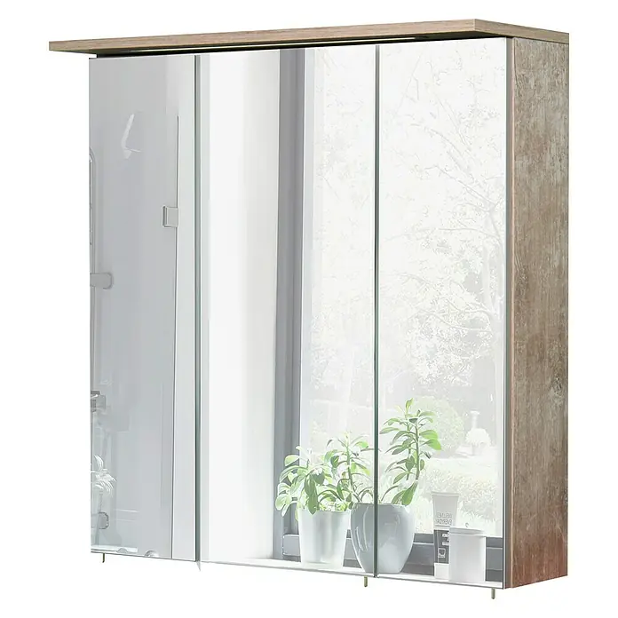 Schildmeyer LED-Spiegelschrank 700.1 Profil 1 - 70,5 x 72,5 cm, Mit Beleuchtung, Spanplatte, Findus - Rechte Seitenansicht