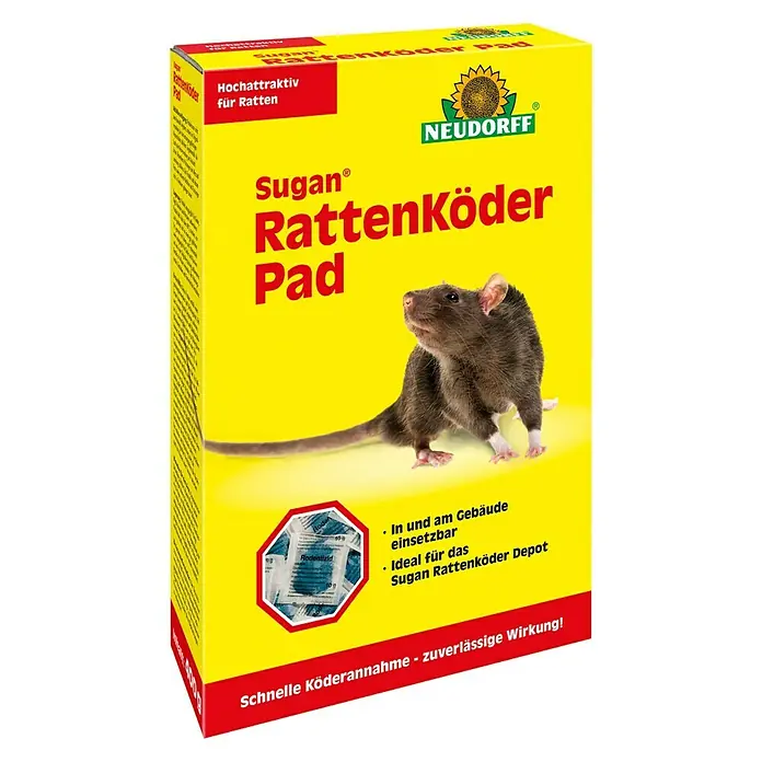 Neudorff Sugan Rattenköder Pads - 400 g - Vorderansicht