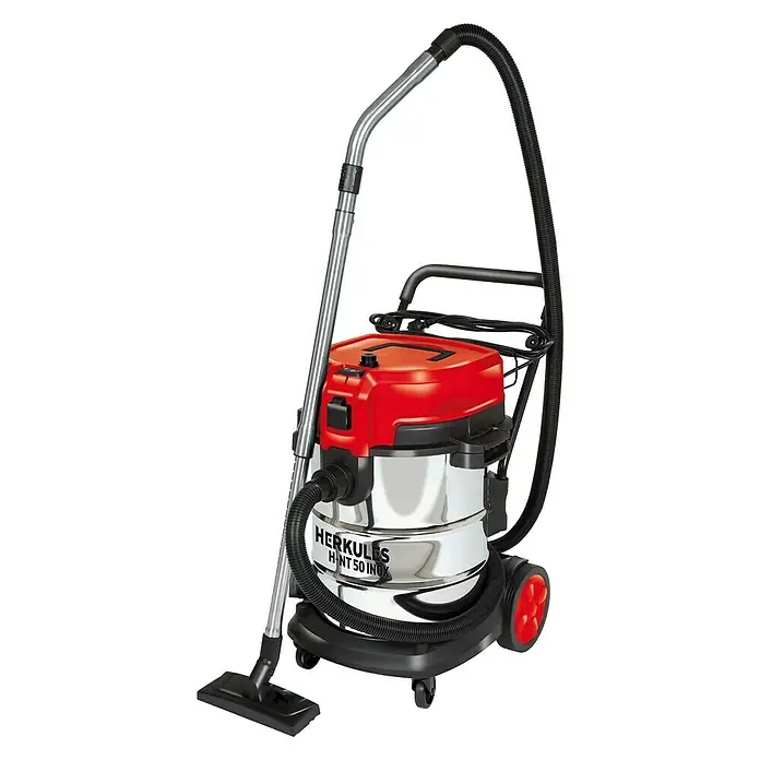 Herkules Nass-Trockensauger H-NT 50 Inox - 1.600 W, 50 l, Material Behälter: Edelstahl - Vorderansicht