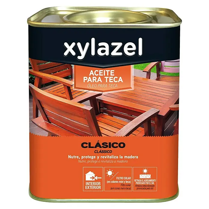 Xylazel Aceite para teca Clásico - 750 ml, Incoloro