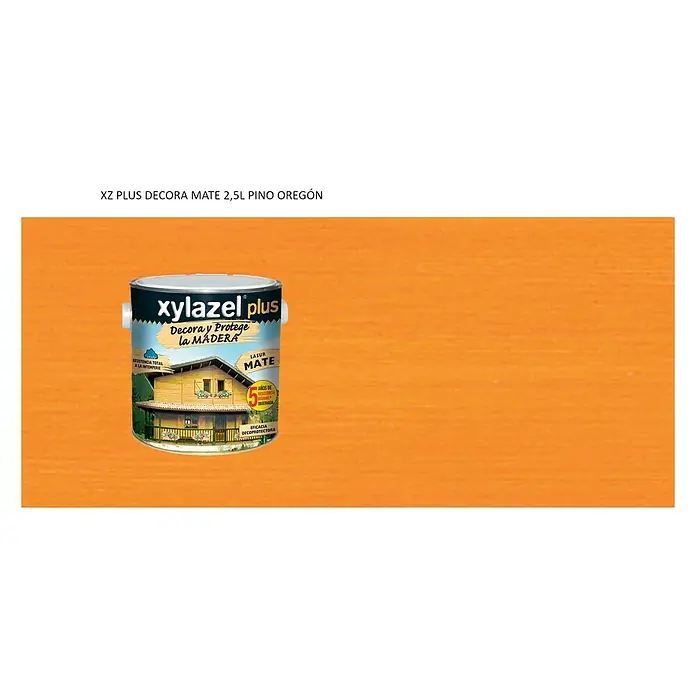 Xylazel Protección para madera lasur Decora - Pino Oregón, 2,5 l, Mate