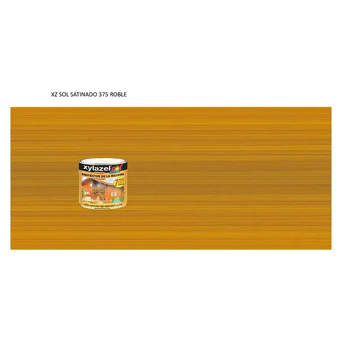 Xylazel Protección para madera lasur Sol - Roble, 375 ml, Satinado