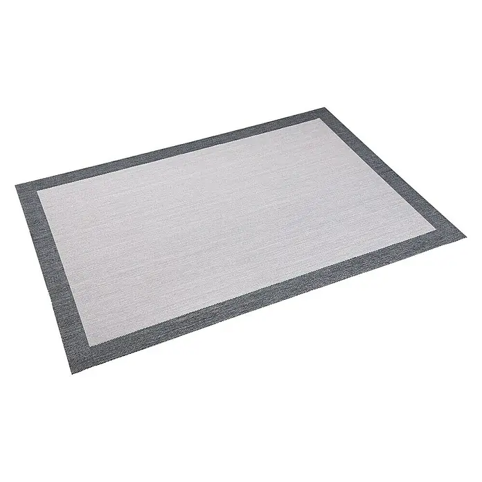 Alfombra de vinilo tipo Teplon - Gris/Negro, 230 x 160 cm